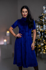 MIDI ŠATY “PARIS” S PRINECHANÝM STOJAČIKOM A PRILIEHAVÝMI RUKÁVMI