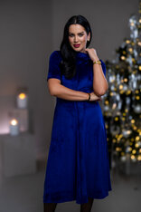 MIDI ŠATY “PARIS” S PRINECHANÝM STOJAČIKOM A PRILIEHAVÝMI RUKÁVMI