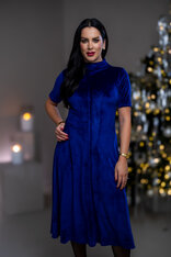 MIDI ŠATY “PARIS” S PRINECHANÝM STOJAČIKOM A PRILIEHAVÝMI RUKÁVMI