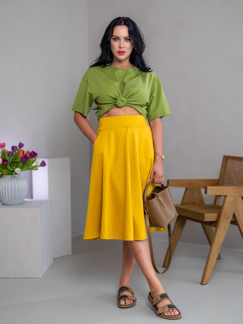 MIDI SUKŇA “BELLA” S VRECKAMI