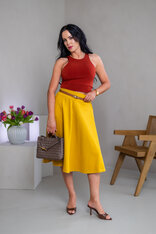 MIDI SUKŇA “BELLA” S VRECKAMI