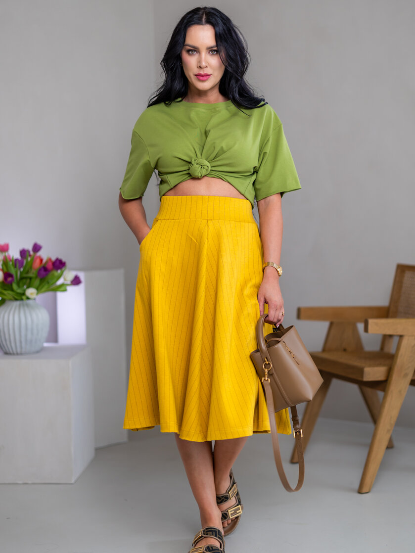 MIDI SUKŇA “BELLA” S VRECKAMI