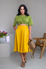 MIDI SUKŇA “BELLA” S VRECKAMI