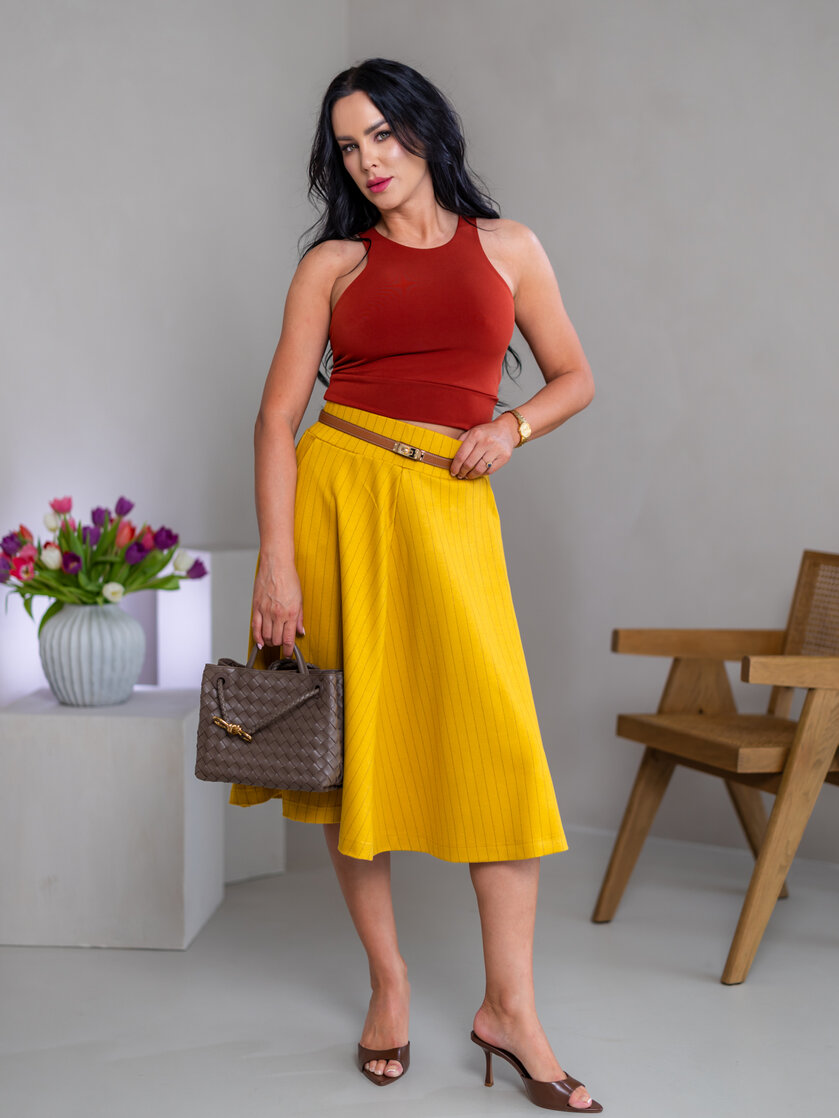 MIDI SUKŇA “BELLA” S VRECKAMI