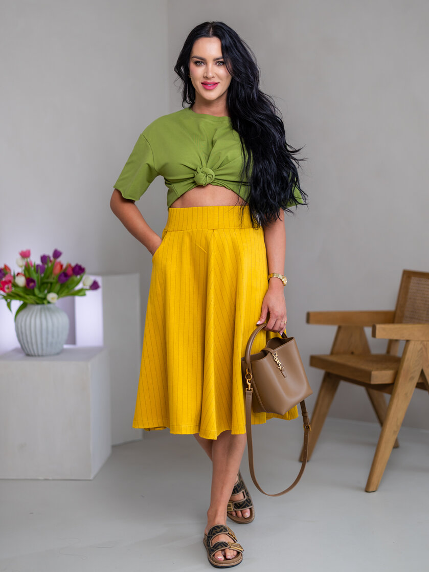 MIDI SUKŇA “BELLA” S VRECKAMI