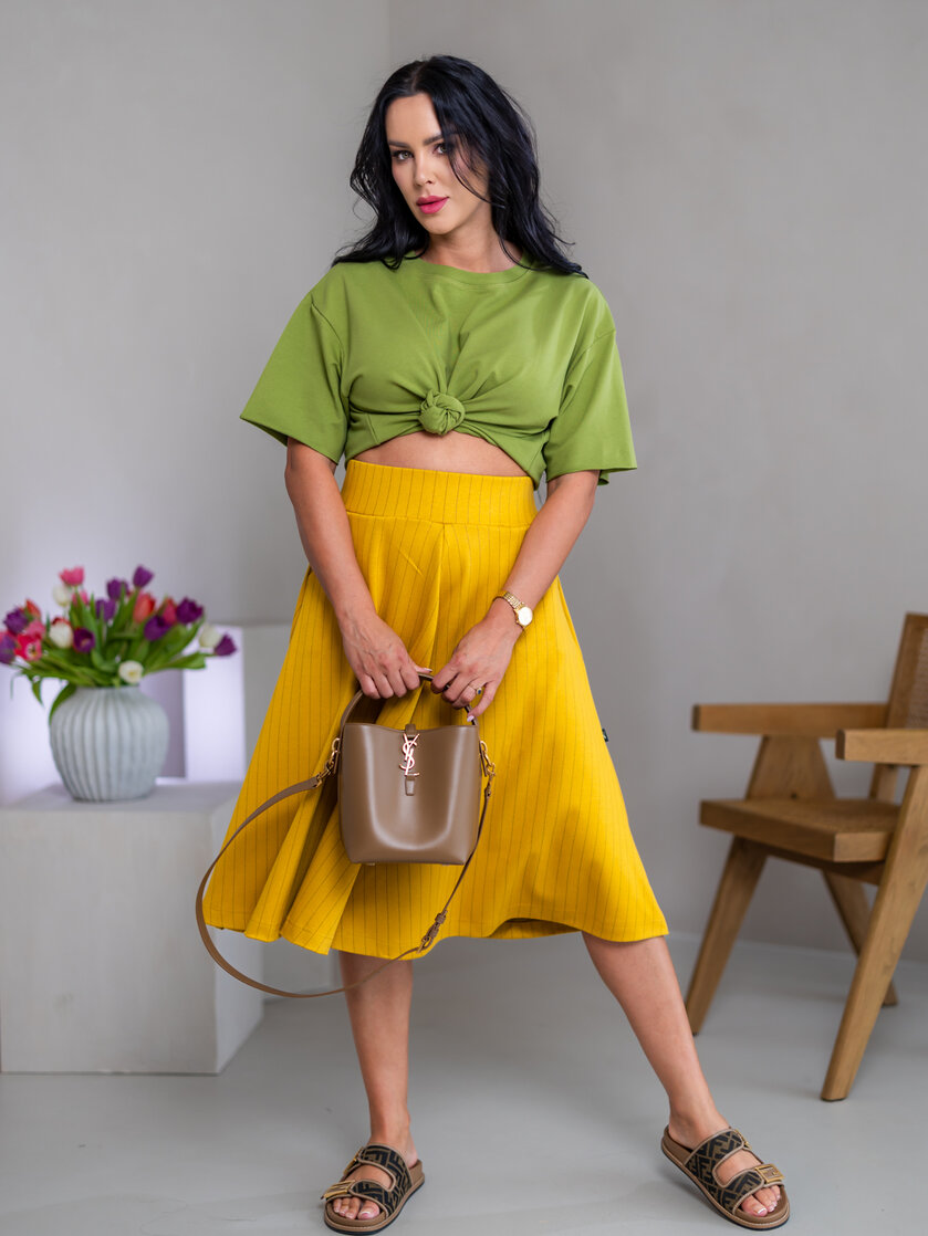 MIDI SUKŇA “BELLA” S VRECKAMI