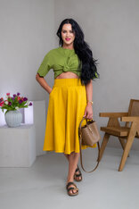 MIDI SUKŇA “BELLA” S VRECKAMI