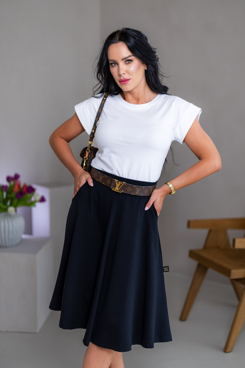 MIDI SUKŇA “BELLA” S VRECKAMI