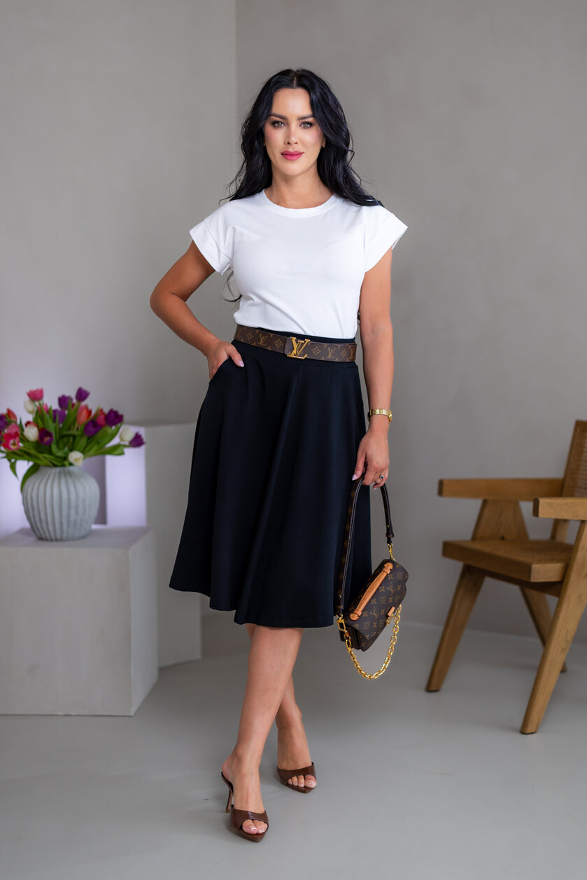 MIDI SUKŇA “BELLA” S VRECKAMI