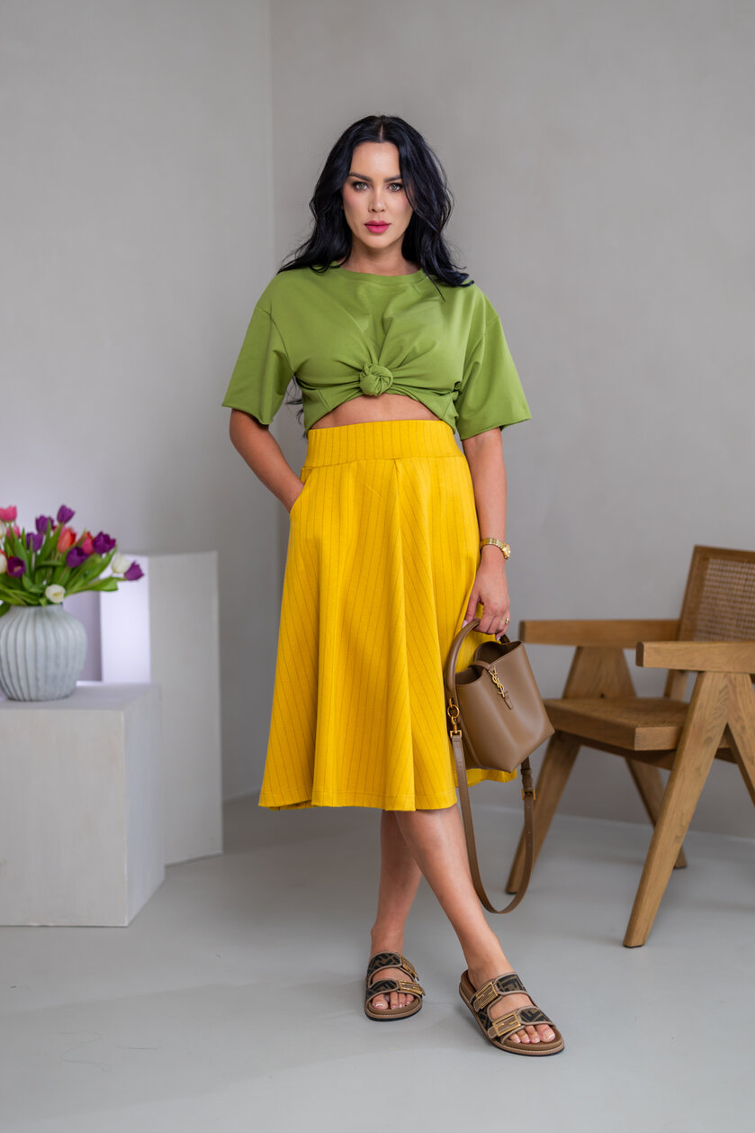 MIDI SUKŇA “BELLA” S VRECKAMI