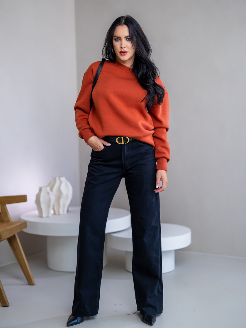 MIERNE OVERSIZE MIKINA “KARLA” - HLADKÁ