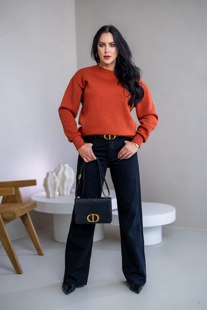 MIERNE OVERSIZE MIKINA “KARLA” - HLADKÁ