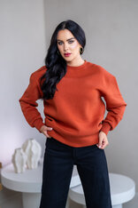 MIERNE OVERSIZE MIKINA “KARLA” - HLADKÁ