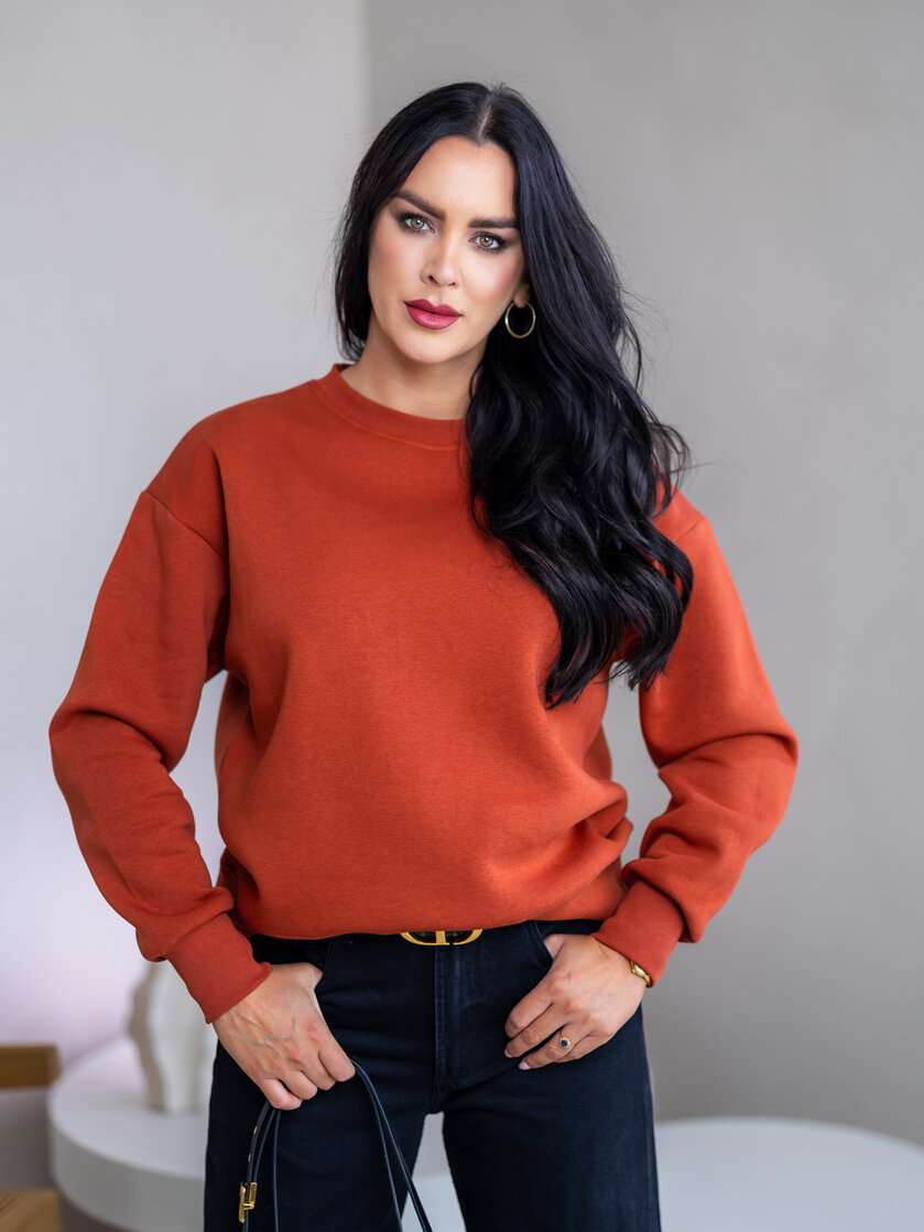 MIERNE OVERSIZE MIKINA “KARLA” - HLADKÁ