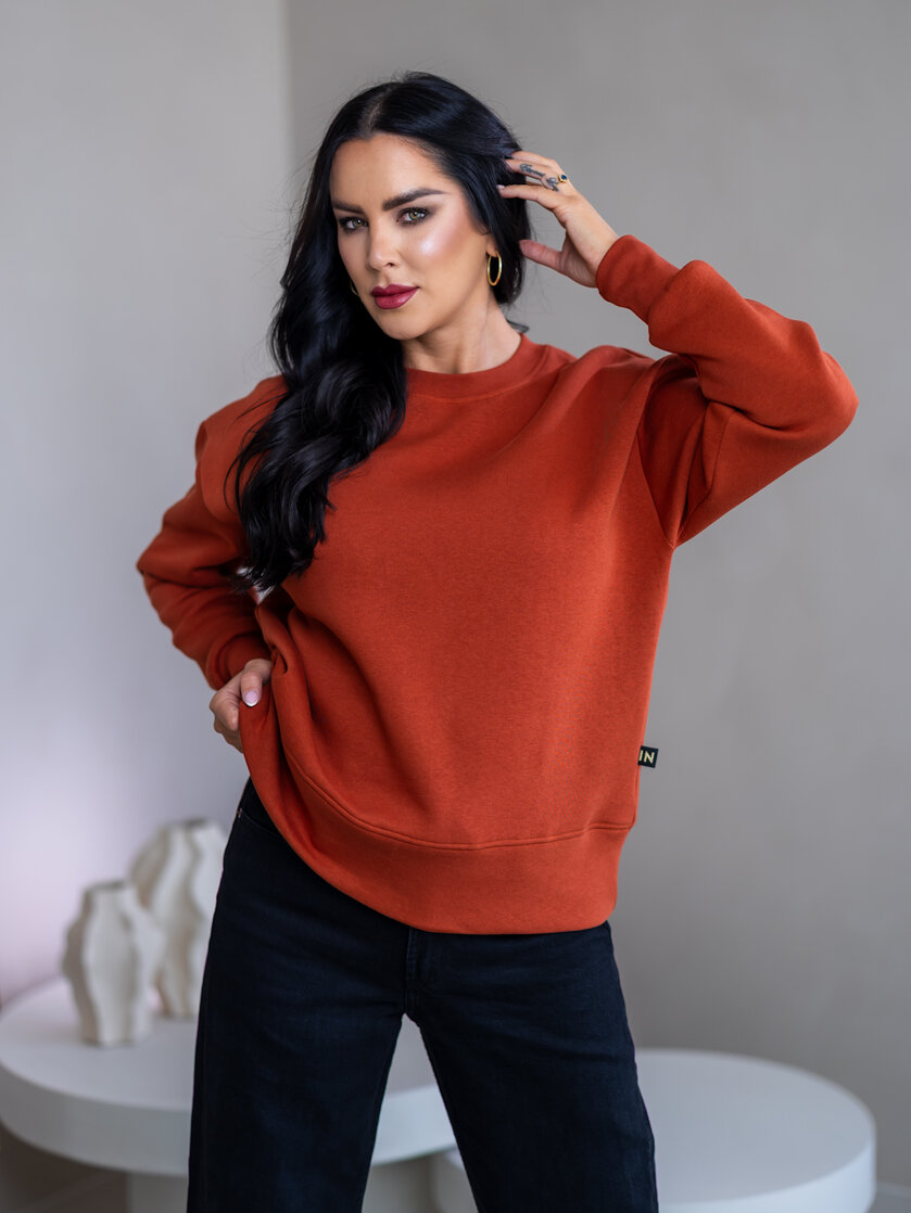 MIERNE OVERSIZE MIKINA “KARLA” - HLADKÁ