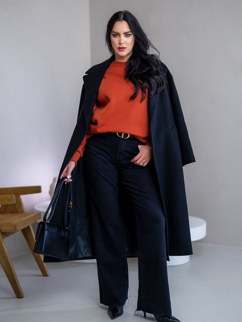 MIERNE OVERSIZE MIKINA “KARLA” - HLADKÁ