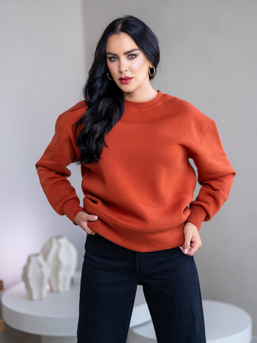 MIERNE OVERSIZE MIKINA “KARLA” - HLADKÁ