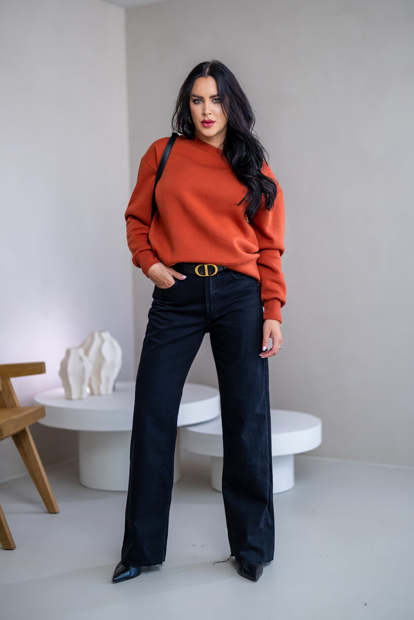 MIERNE OVERSIZE MIKINA “KARLA” - HLADKÁ