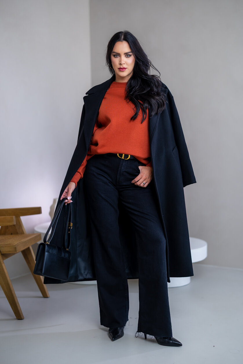 MIERNE OVERSIZE MIKINA “KARLA” - HLADKÁ