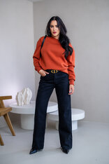 MIERNE OVERSIZE MIKINA “KARLA” - HLADKÁ