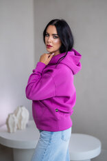 MIERNE OVERSIZE MIKINA “KARLA” - S VRECKOM A KAPUCŇOU
