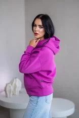 MIERNE OVERSIZE MIKINA “KARLA” - S VRECKOM A KAPUCŇOU