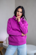 MIERNE OVERSIZE MIKINA “KARLA” - S VRECKOM A KAPUCŇOU