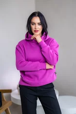 MIERNE OVERSIZE MIKINA “KARLA” - S VRECKOM A KAPUCŇOU