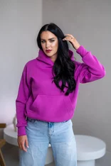 MIERNE OVERSIZE MIKINA “KARLA” - S VRECKOM A KAPUCŇOU