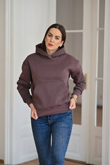 MIERNE OVERSIZE MIKINA S KLOKANOM A KAPUCŇOU “KARLA”