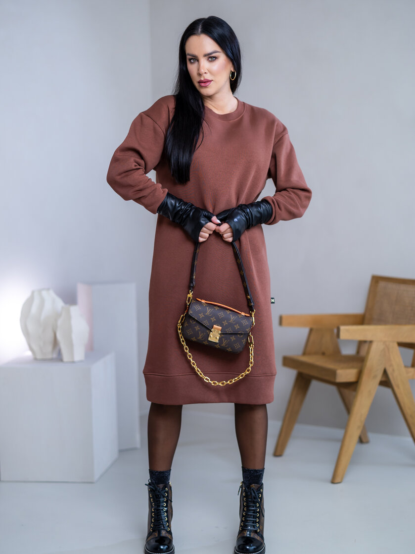 MIERNE VOĽNÉ MIKINOŠATY “KARLA” - HLADKÉ - MIDI DĹŽKA