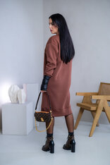 MIERNE VOĽNÉ MIKINOŠATY “KARLA” - HLADKÉ - MIDI DĹŽKA