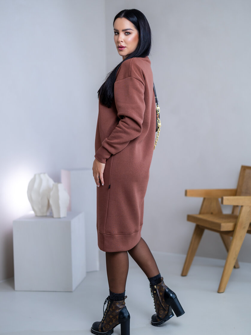 MIERNE VOĽNÉ MIKINOŠATY “KARLA” - HLADKÉ - MIDI DĹŽKA