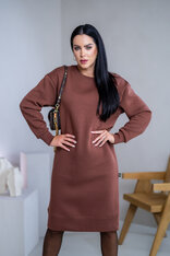 MIERNE VOĽNÉ MIKINOŠATY “KARLA” - HLADKÉ - MIDI DĹŽKA