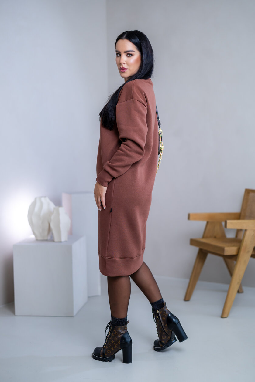 MIERNE VOĽNÉ MIKINOŠATY “KARLA” - HLADKÉ - MIDI DĹŽKA