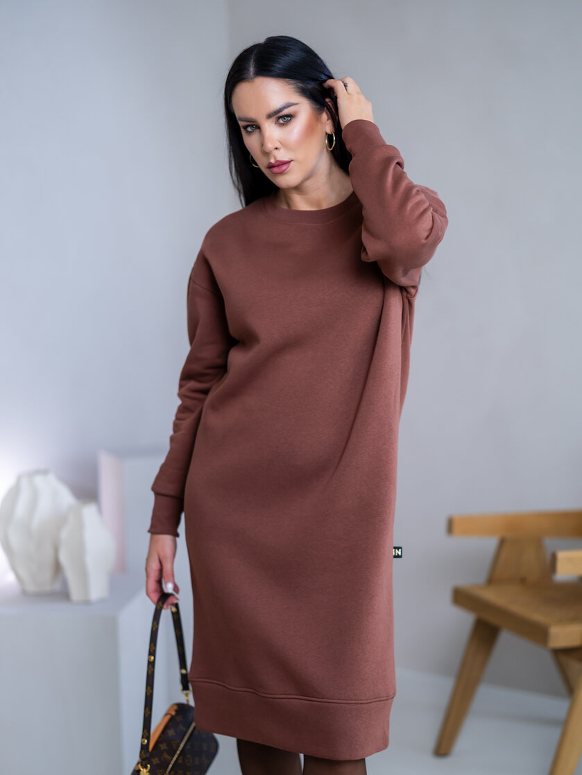 MIERNE VOĽNÉ MIKINOŠATY “KARLA” - HLADKÉ - MIDI DĹŽKA