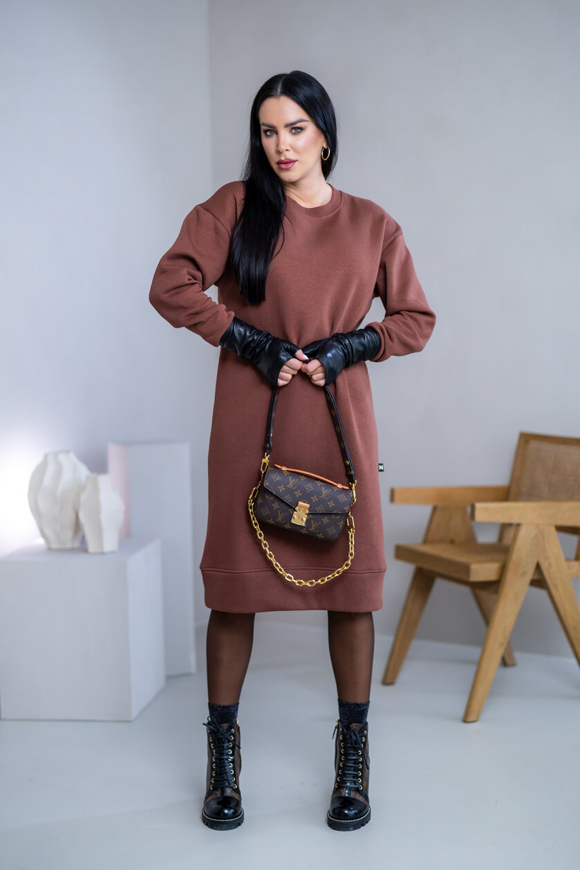 MIERNE VOĽNÉ MIKINOŠATY “KARLA” - HLADKÉ - MIDI DĹŽKA