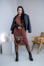 MIERNE VOĽNÉ MIKINOŠATY “KARLA” - HLADKÉ - MIDI DĹŽKA