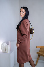 MIERNE VOĽNÉ MIKINOŠATY “KARLA” - HLADKÉ - MIDI DĹŽKA