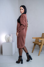 MIERNE VOĽNÉ MIKINOŠATY “KARLA” - HLADKÉ - MIDI DĹŽKA