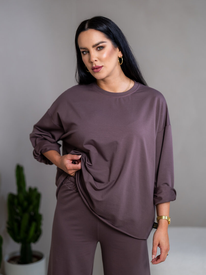 MIKINA EXTREM OVERSIZE “VIVIENE” - HLADKÁ