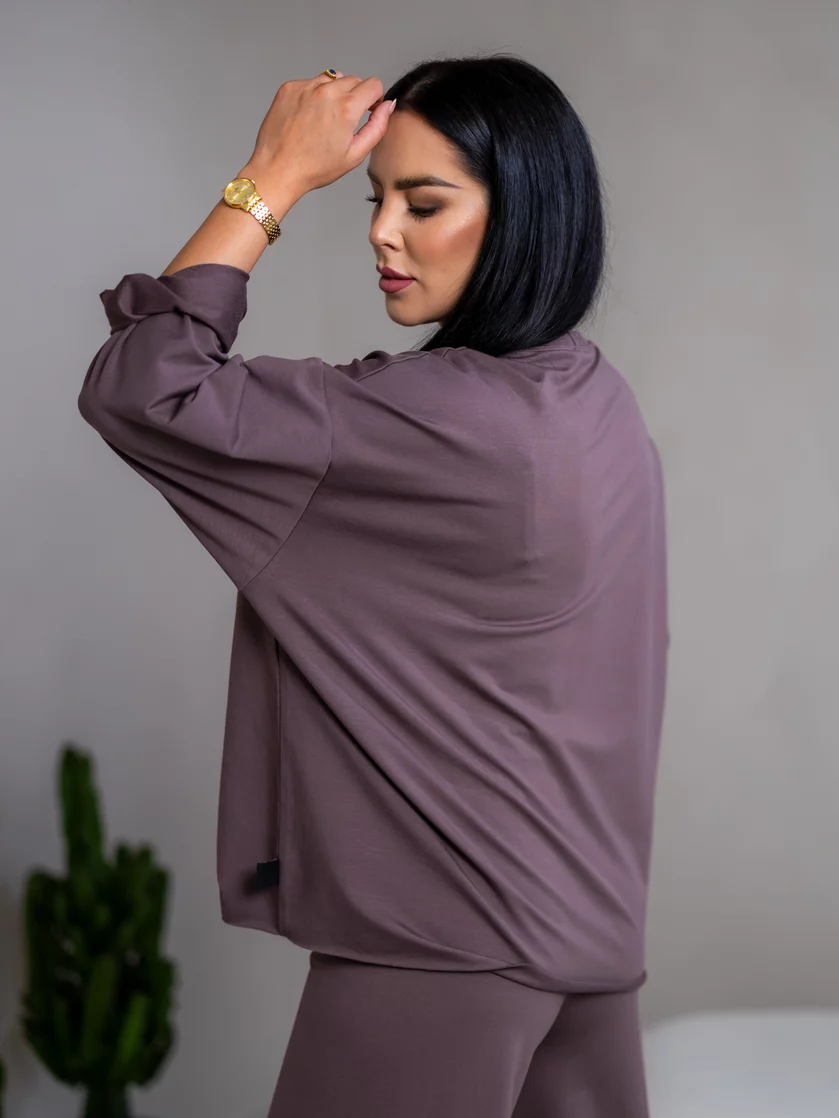 MIKINA EXTREM OVERSIZE “VIVIENE” - HLADKÁ