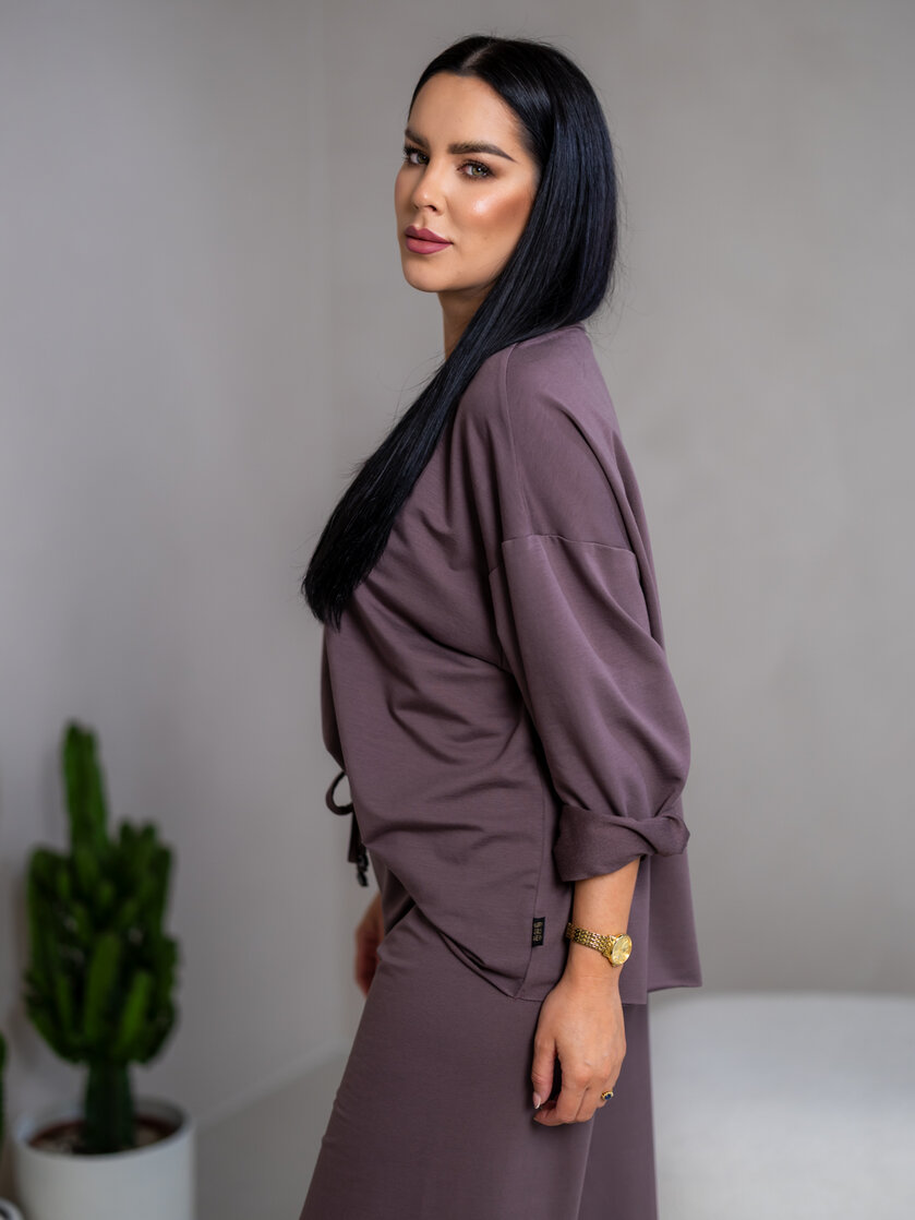 MIKINA EXTREM OVERSIZE “VIVIENE” - HLADKÁ