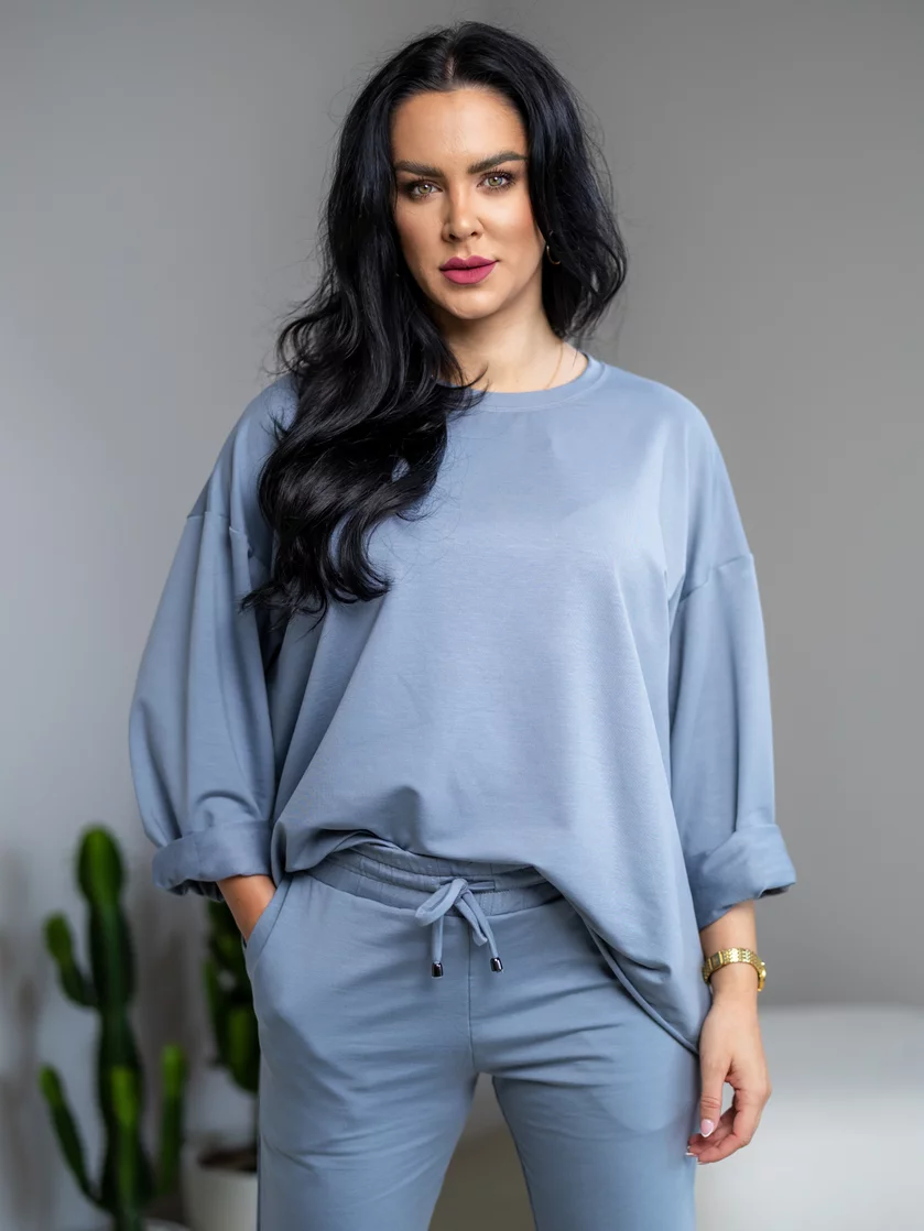 MIKINA EXTREM OVERSIZE “VIVIENE” - HLADKÁ