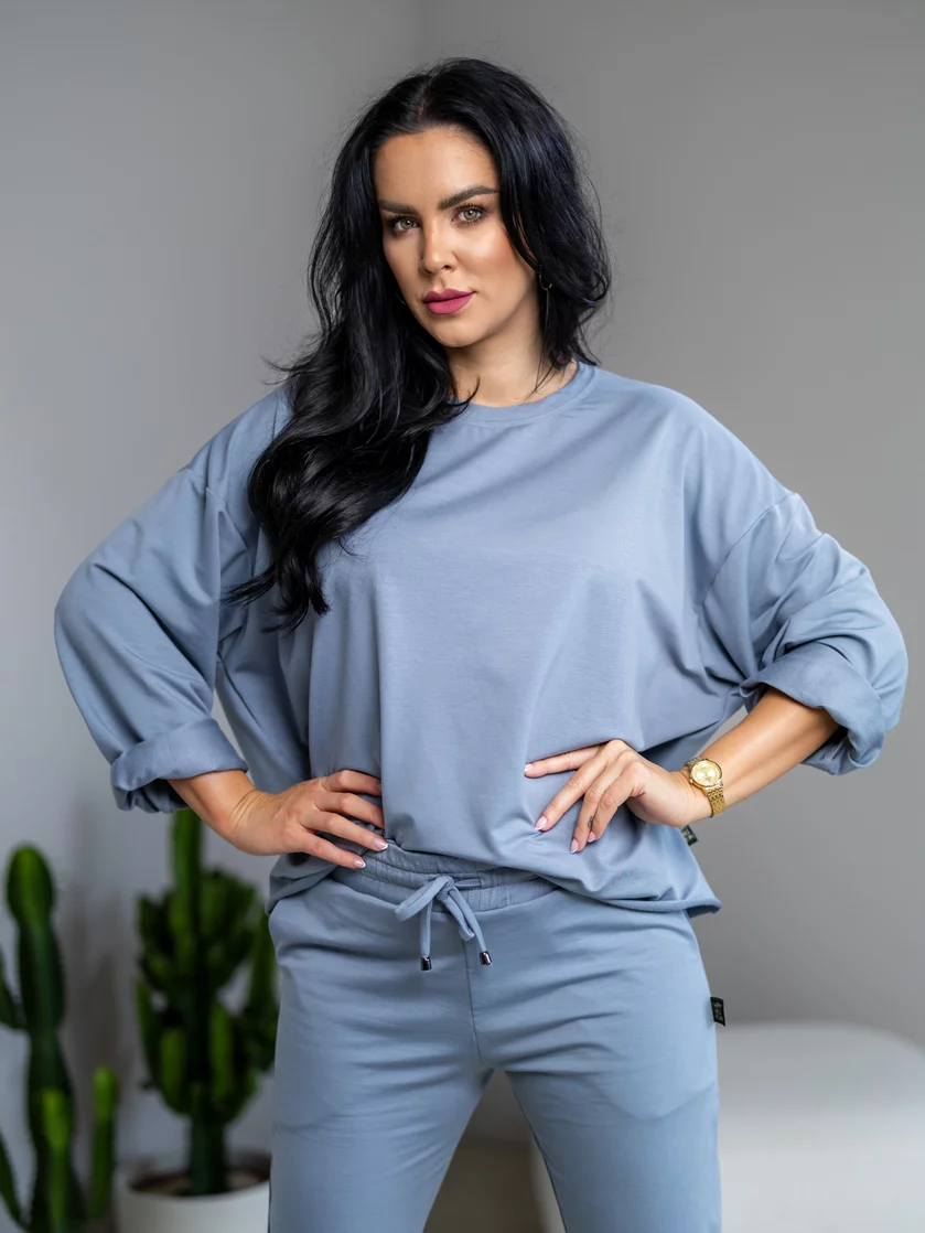 MIKINA EXTREM OVERSIZE “VIVIENE” - HLADKÁ