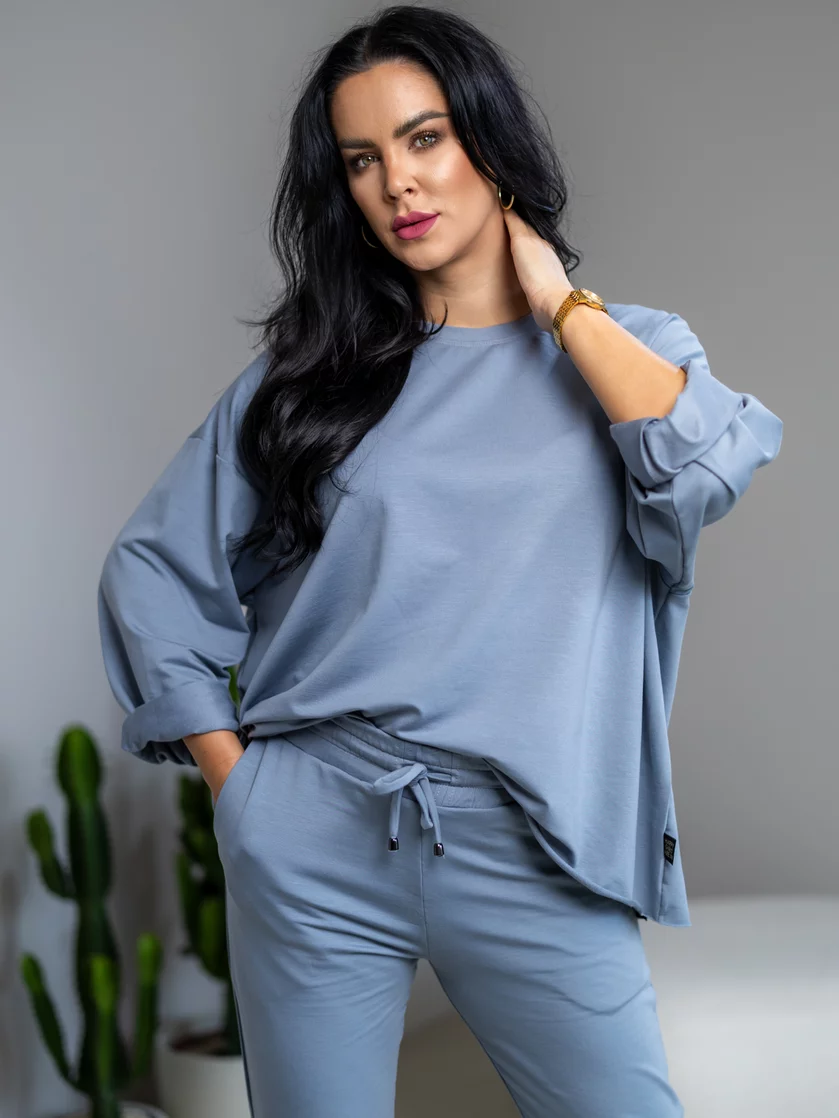 MIKINA EXTREM OVERSIZE “VIVIENE” - HLADKÁ