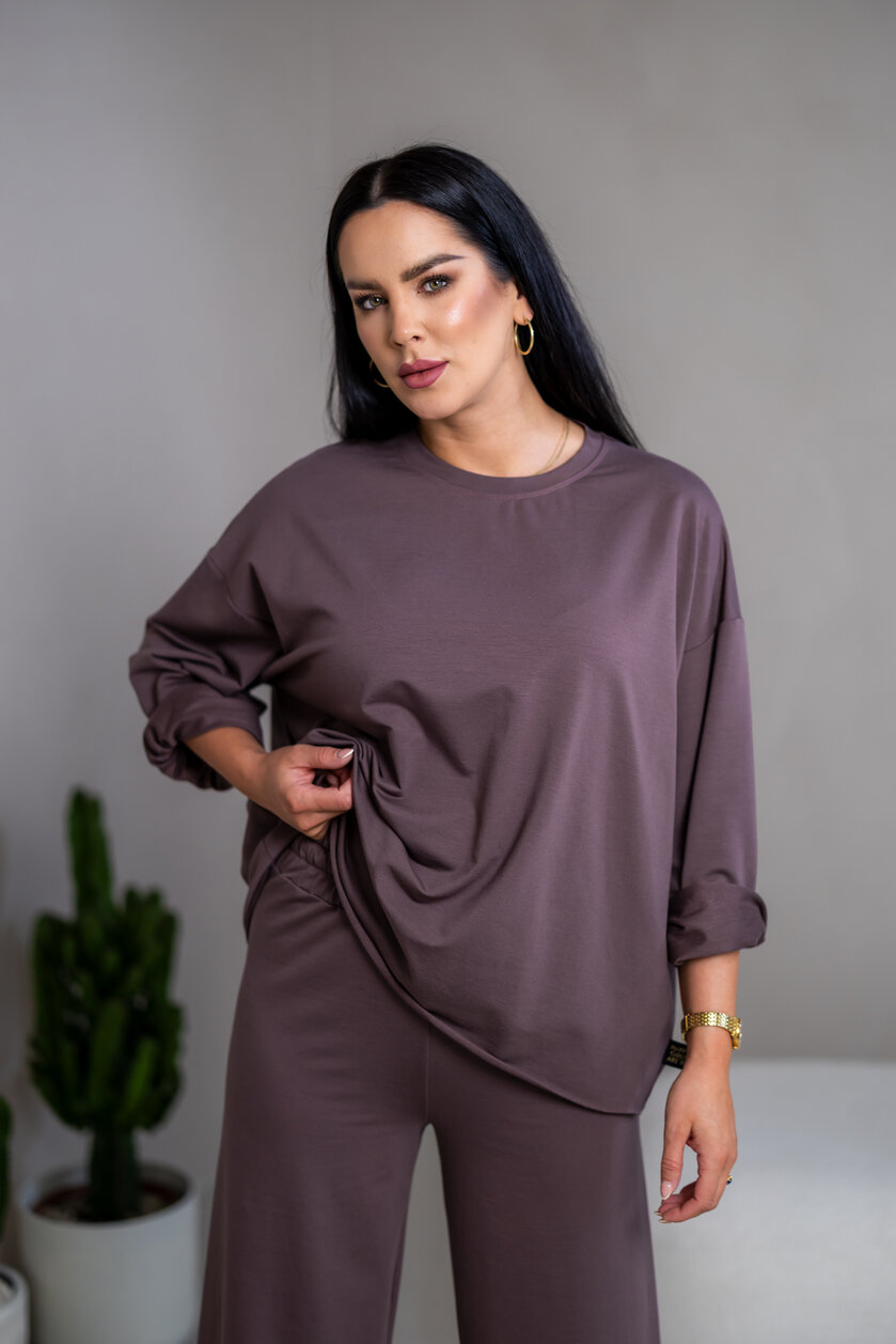 MIKINA EXTREM OVERSIZE “VIVIENE” - HLADKÁ