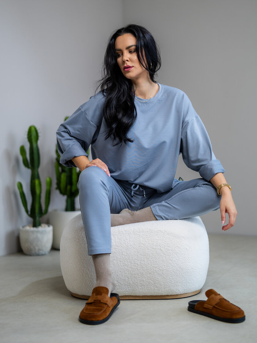 MIKINA EXTREM OVERSIZE “VIVIENE” - HLADKÁ