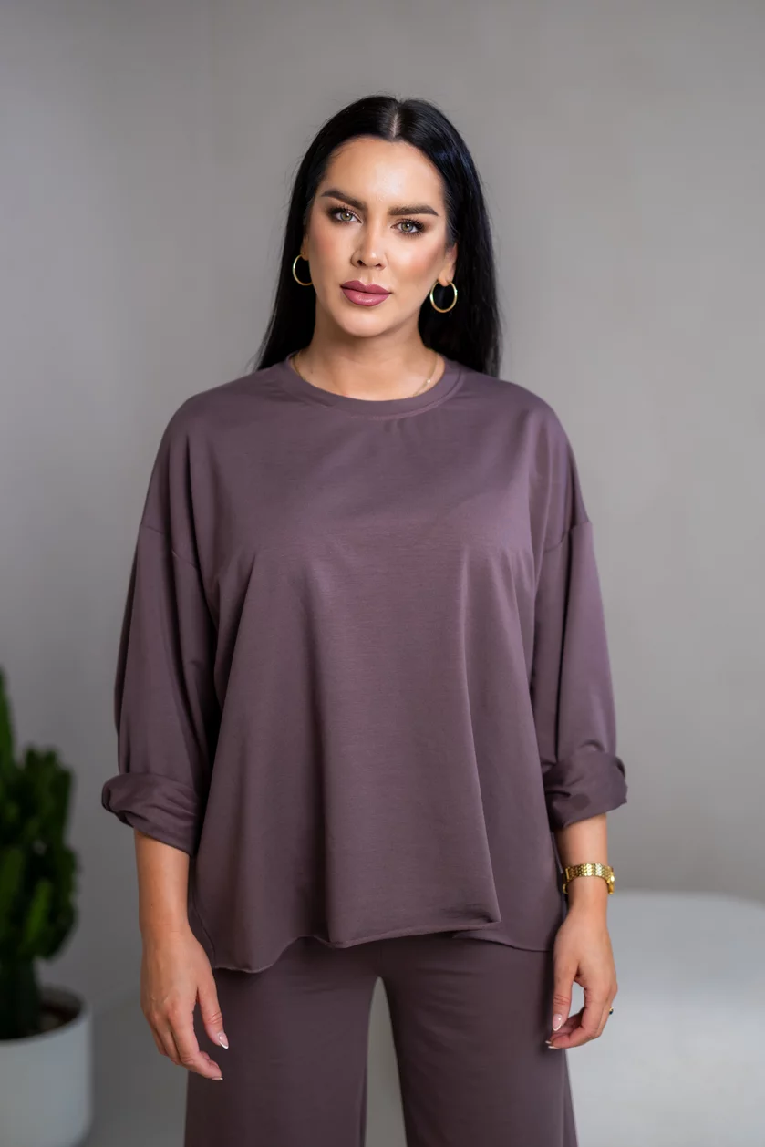 MIKINA EXTREM OVERSIZE “VIVIENE” - HLADKÁ