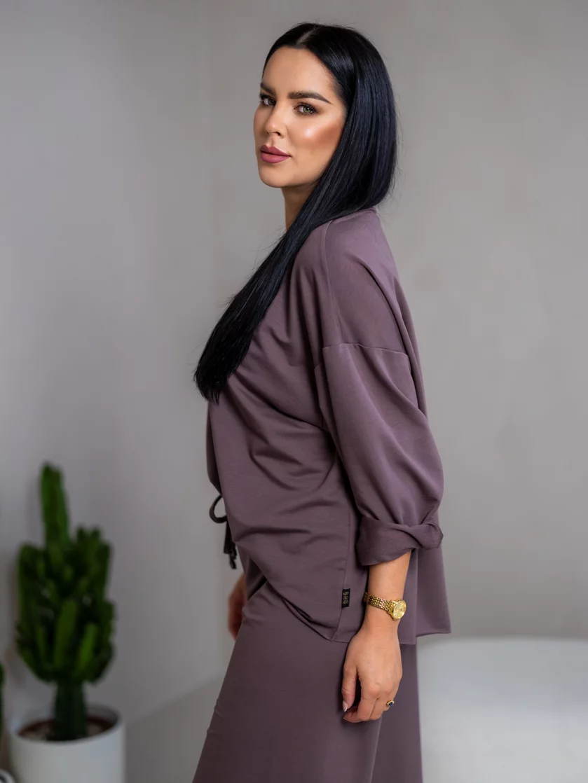 MIKINA EXTREM OVERSIZE “VIVIENE” - HLADKÁ